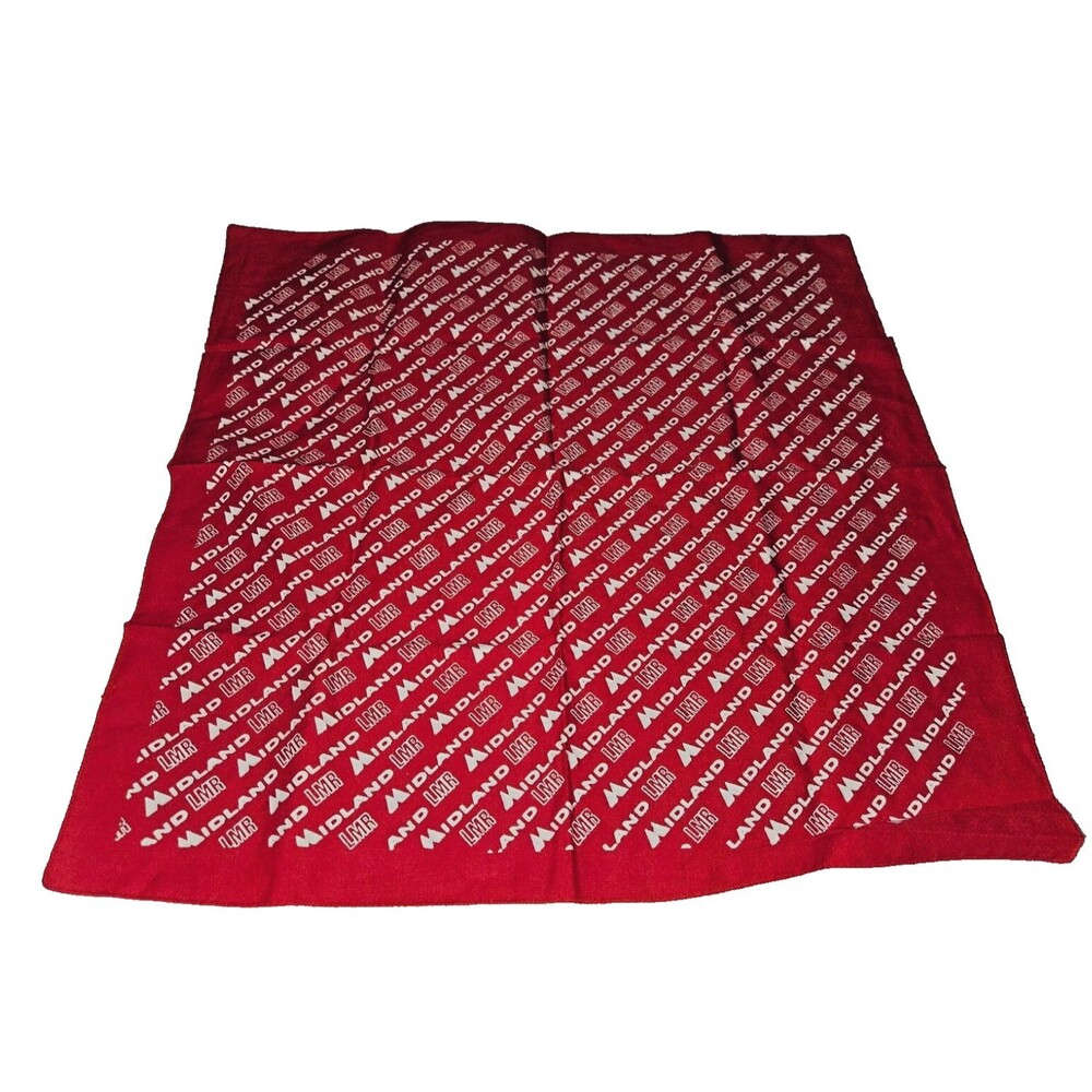 Midland LMR Vintage bandana Land Mobile Radio red handerchief promotional advert